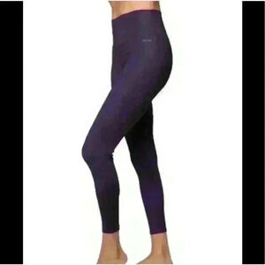 AR 33 women's high waisted compression leggings deep purple size large